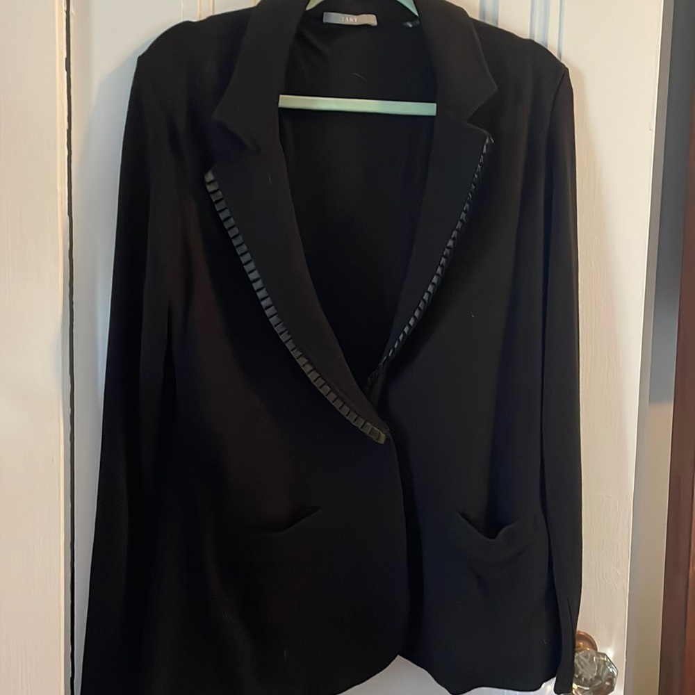 Black blazer with interesting lapel detail
